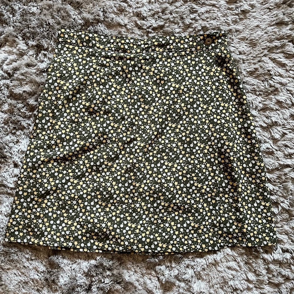 Floral Skort - Green and White